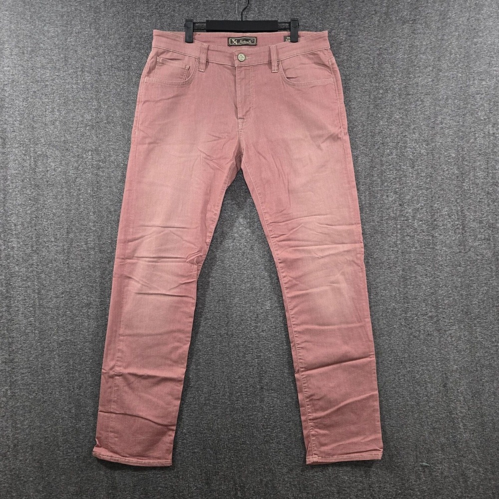 34 Heritage Pink Courage Mid Rise Straight Fit MensPant Size 36X34 (Meas. 34x33)